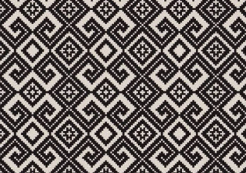 Ковролин Halbmond Black White 13938 